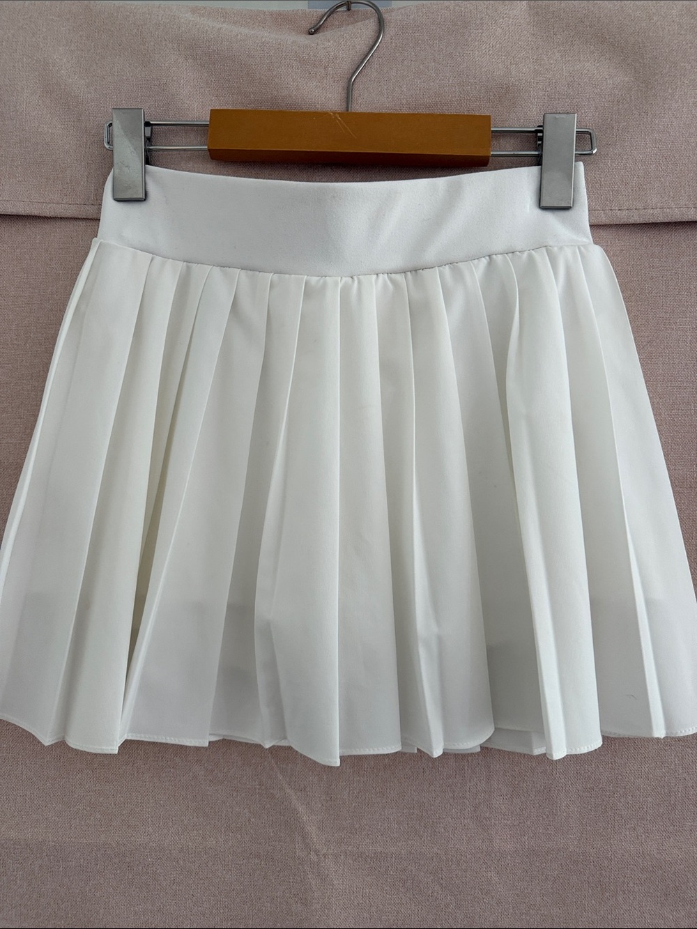 Garage White Pleated Mini Skirt